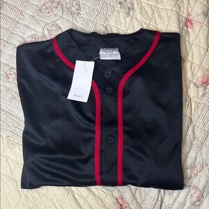 Men’s WEIV Black and Red Button-Up Shirt